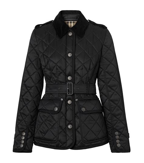 burberry black jacket quilted|burberry quilted jacket outlet price.